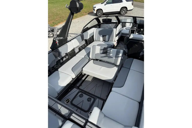 Slide: The Image of 2023 Malibu Wakesetter 23 LSV interior with spacious seating and modern design. - 5