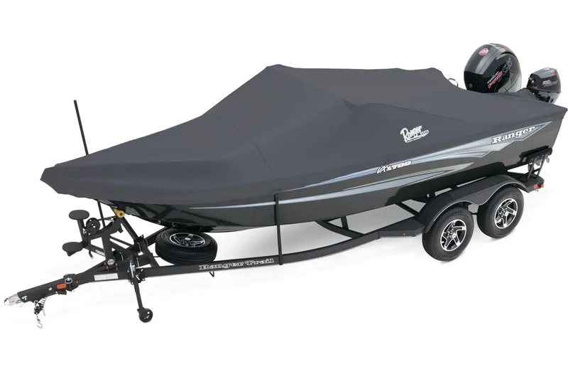 Slide: The Image of 2026 Ranger VX1788 WT boat storage compartment with open lid, showcasing interior space. - 12