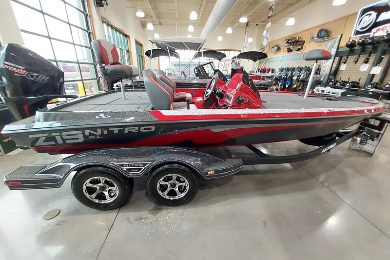The Image of 2026 Nitro Z19 XL boat in showroom, featuring sleek design and modern amenities. - 0
