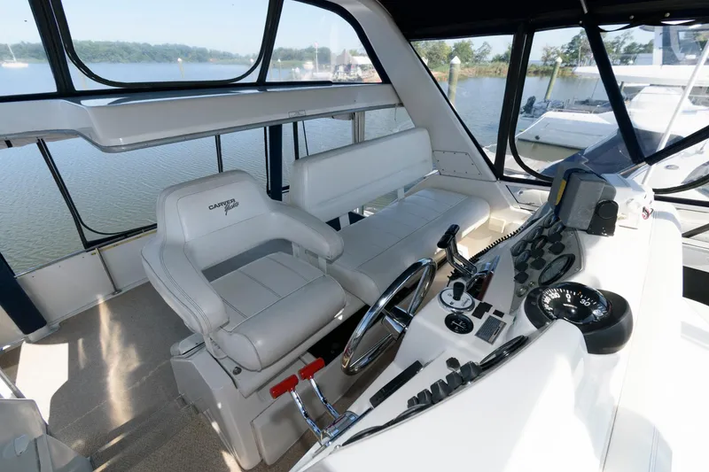 Slide: The Image of Interior of the 1997 Carver 400 Cockpit Motor Yacht. - 11