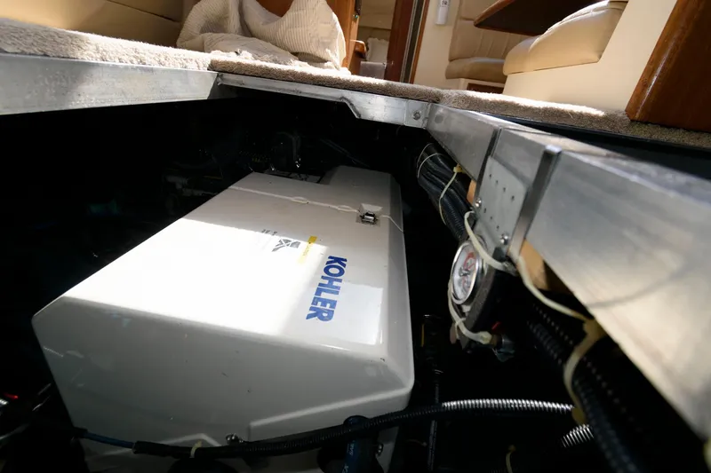 Slide: The Image of Engine room of 1997 Carver 400 Cockpit Motor Yacht with Koller generator. - 35
