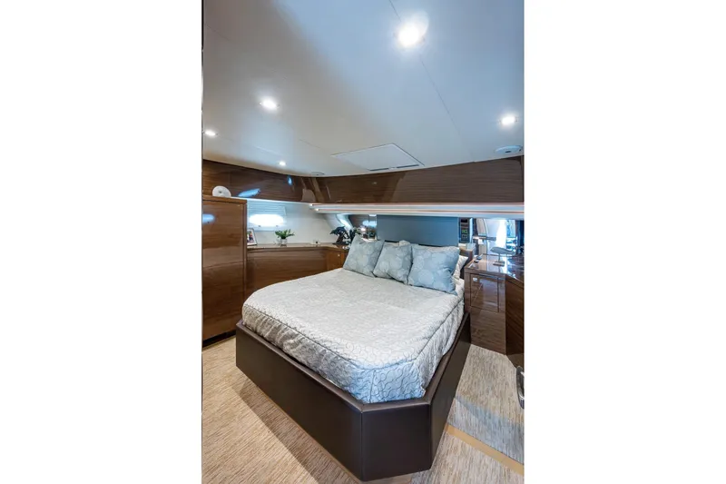 Slide: The Image of Luxurious bedroom interior of 2018 Cheoy Lee Bravo 78 Sport Motor Yacht. - 77