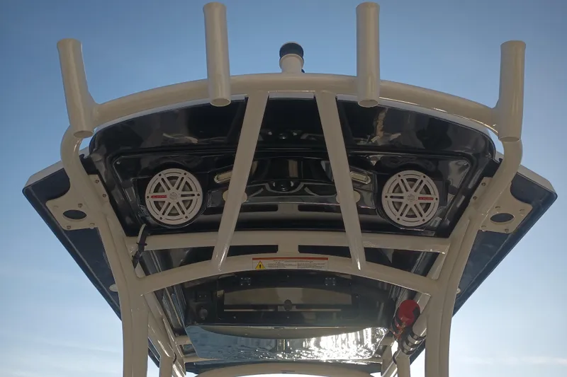 Slide: The Image of 2019 Wellcraft 242 Scarab Offshore boat interior with seating and control panel. - 13