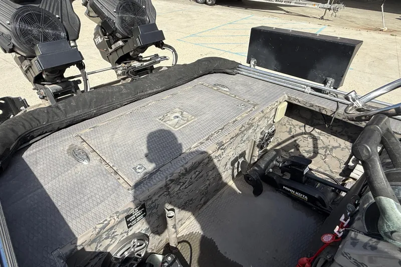 Slide: The Image of 2018 Gator Tail Extreme Series 2060cc boat interior with equipment and controls. - 11