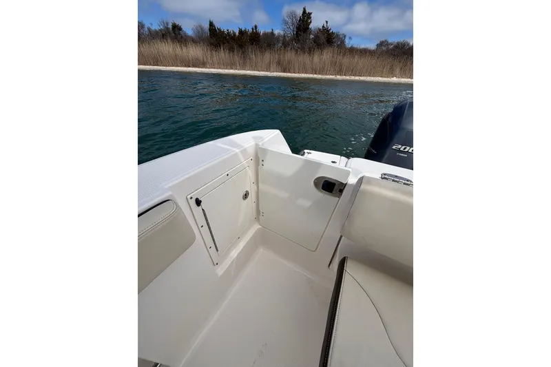 Slide: The Image of 2020 Robalo R272 Center Console boat interior near shoreline. - 31