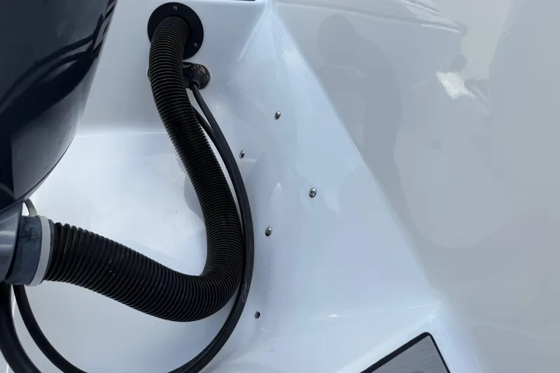 Slide: The Image of 2016 Sportsman Heritage 231 Center Console boat engine compartment detail. - 117