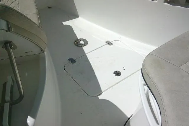 Slide: The Image of Interior view of 2022 Sea Pro 259 Center Console boat seating area. - 28