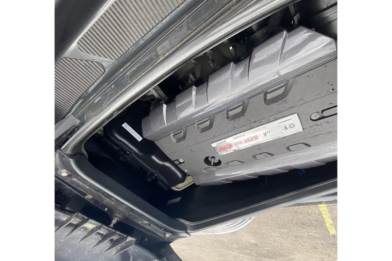 Slide: The Image of Engine compartment of a 2013 Yamaha WaveRunner FX Cruiser SHO, showcasing internal components. - 9