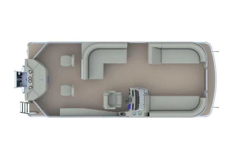 Slide: The Image of Manufacturer Provided Image: Top view of 2020 Godfrey Sweetwater 2286 FS pontoon boat layout. - 12