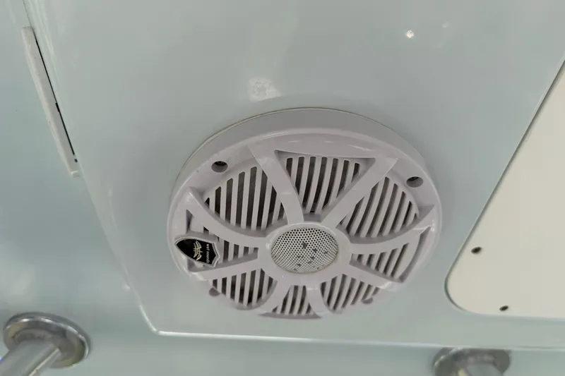 Slide: The Image of Ceiling-mounted speaker on a 2020 Tideline 235 Hybrid boat. - 48