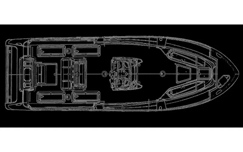Slide: The Image of Manufacturer Provided Image: Top view blueprint of 2012 Hydra-Sports 4200 SF boat model. - 18