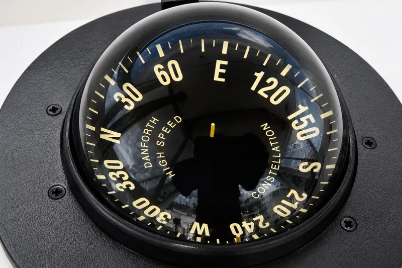 Slide: The Image of Compass on 1995 Ocean Yachts 42 Super Sport, Danforth high-speed model. - 41