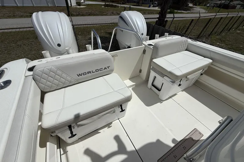 Slide: The Image of Interior of 2024 World Cat 295 CC with white seating. - 20