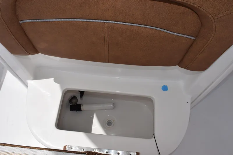 Slide: The Image of 2024 Sea Hunt BX 25 FS boat seat with integrated storage compartment. - 19