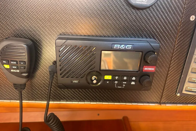 Slide: The Image of B&G V50 marine radio  - 49