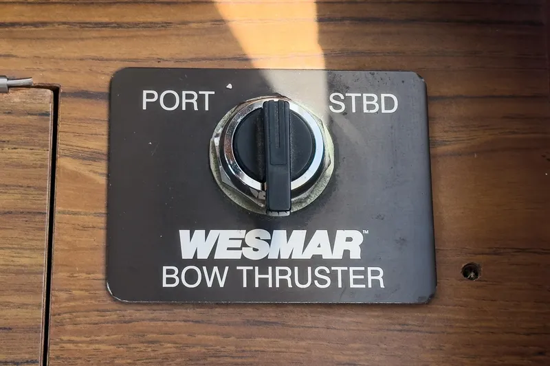 Slide: The Image of Wesmar bow thruster control on 1987 Grand Banks 46 Classic yacht. - 37