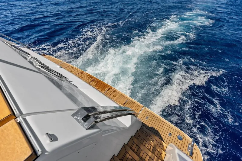 Slide: The Image of Luxury yacht Navetta 33 cruising on open sea, 2022 model. - 58