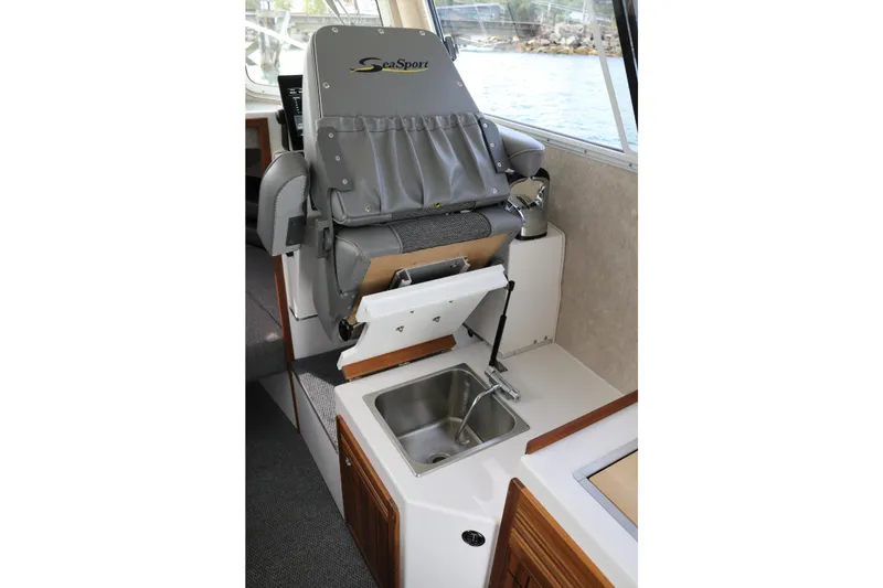 Slide: The Image of Interior of 2026 SeaSport Aleutian 2600 boat with seat and sink. - 11