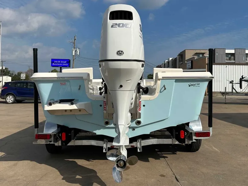 Slide: The Image of Rear view of a 2026 Bulls Bay 2200 XS boat on a trailer. - 10