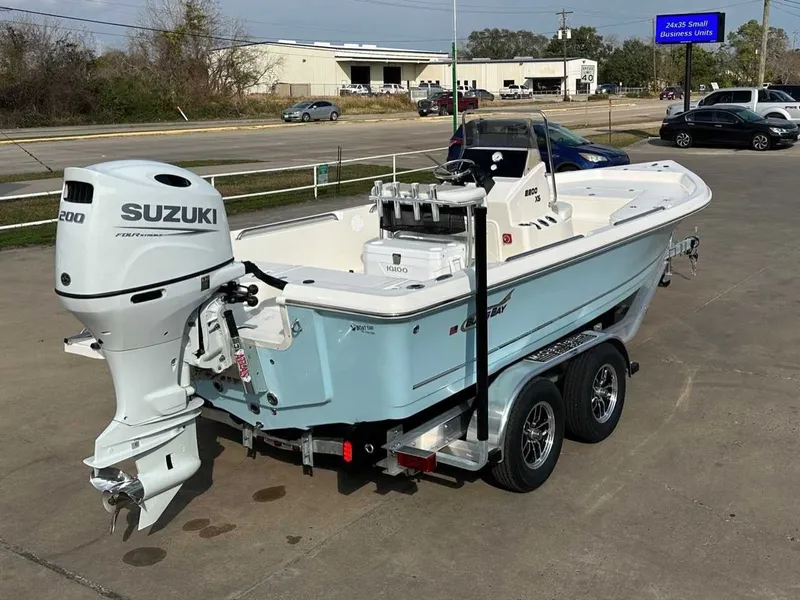 Slide: The Image of 2026 Bulls Bay 2200 XS boat with Suzuki engine on trailer. - 5
