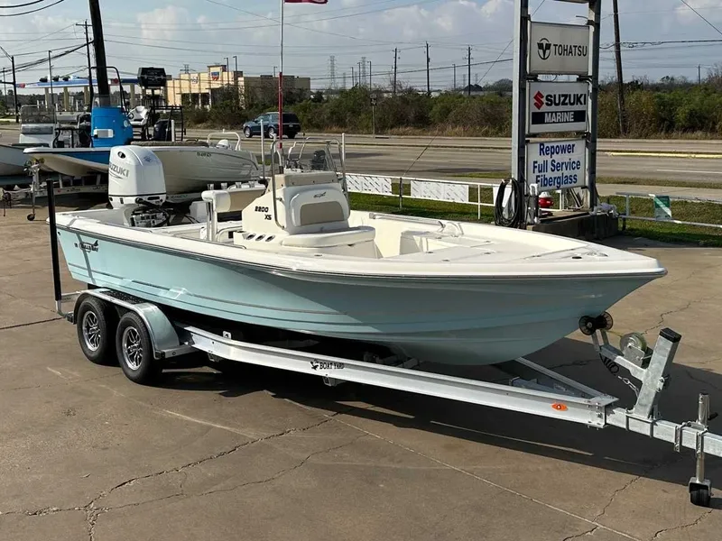 Slide: The Image of 2026 Bulls Bay 2200 XS boat on trailer outdoors. - 6