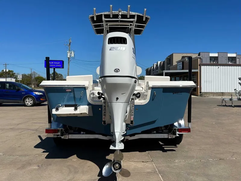 Slide: The Image of Rear view of a 2026 Bulls Bay 2200 XS boat on a trailer. - 10