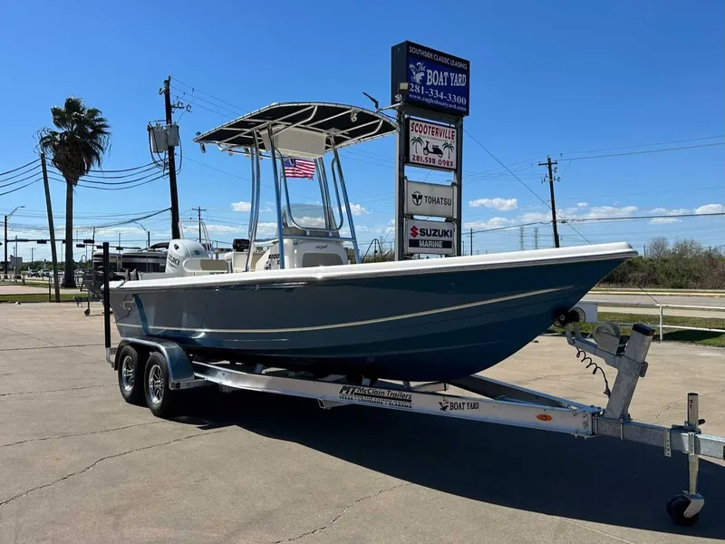 Slide: The Image of 2026 Bulls Bay 2200 XS boat on trailer in sunny weather. - 7