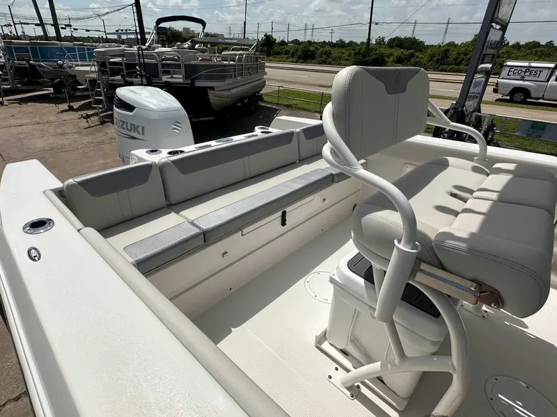 Slide: The Image of Interior view of 2026 Sailfish 232 CC boat with seating area. - 15
