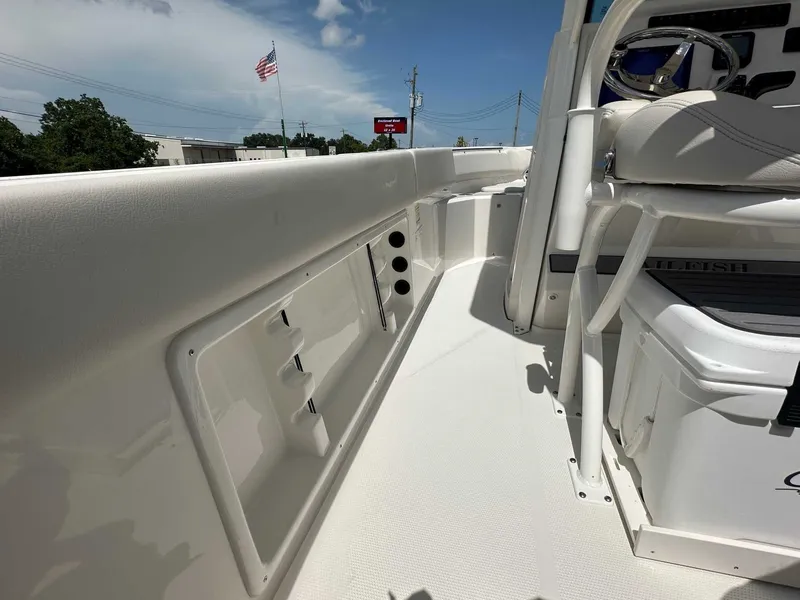 Slide: The Image of Interior view of the 2026 Sailfish 232 CC boat deck. - 23