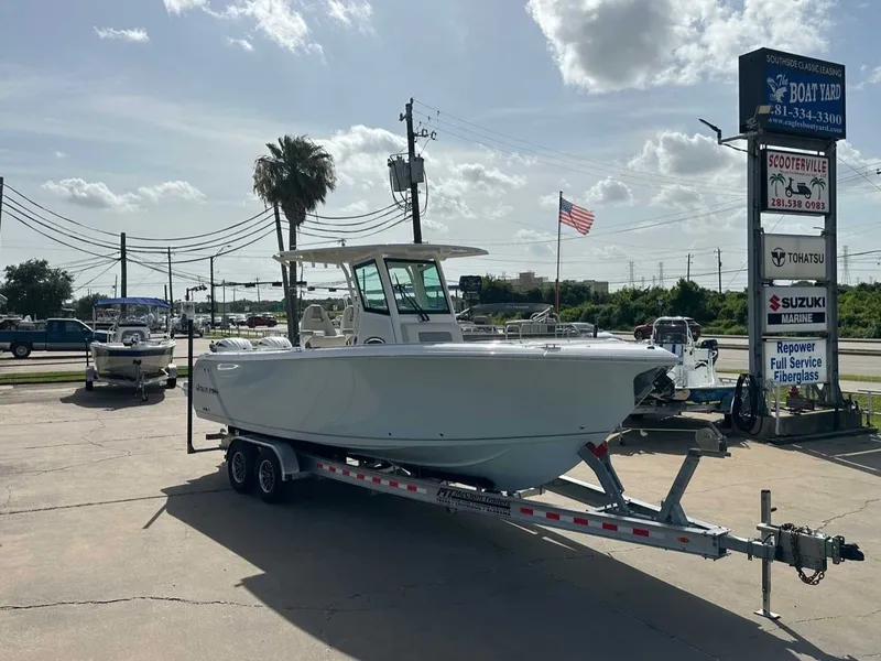 Slide: The Image of 2026 Sailfish 272 CC boat on trailer at Southshore Classic Leasing. - 7