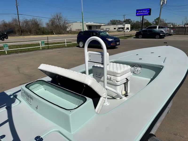 Slide: The Image of 2026 B & D Boat Works Wasp 178 Tiller on parking lot. - 14