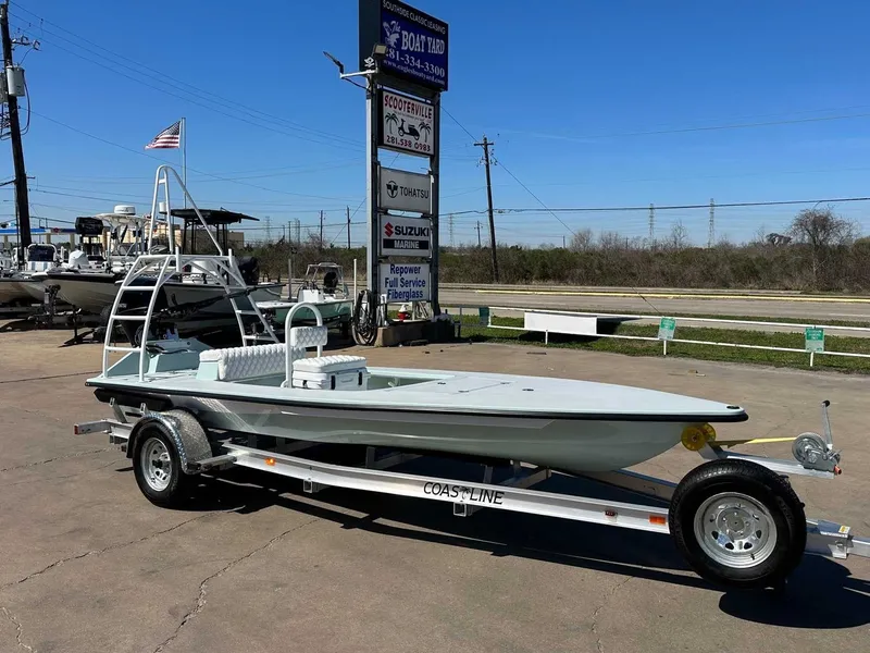 Slide: The Image of 2026 B & D Boat Works Wasp 178 Tiller on trailer outdoors. - 6