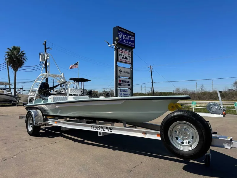Slide: The Image of 2026 B & D Boat Works Wasp 178 Tiller on trailer. - 7