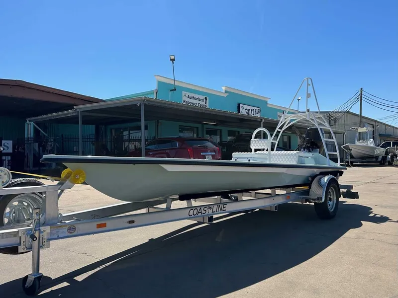 Slide: The Image of 2026 B & D Boat Works Wasp 178 Tiller on trailer. - 9