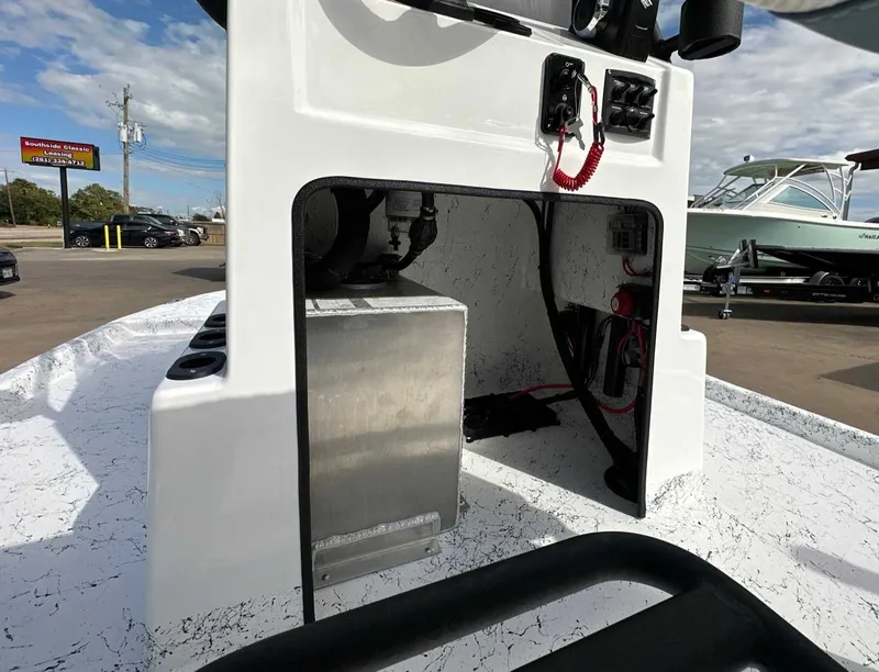 Slide: The Image of Interior view of Freedom CHIQUITA 2026 boat with control console. - 16