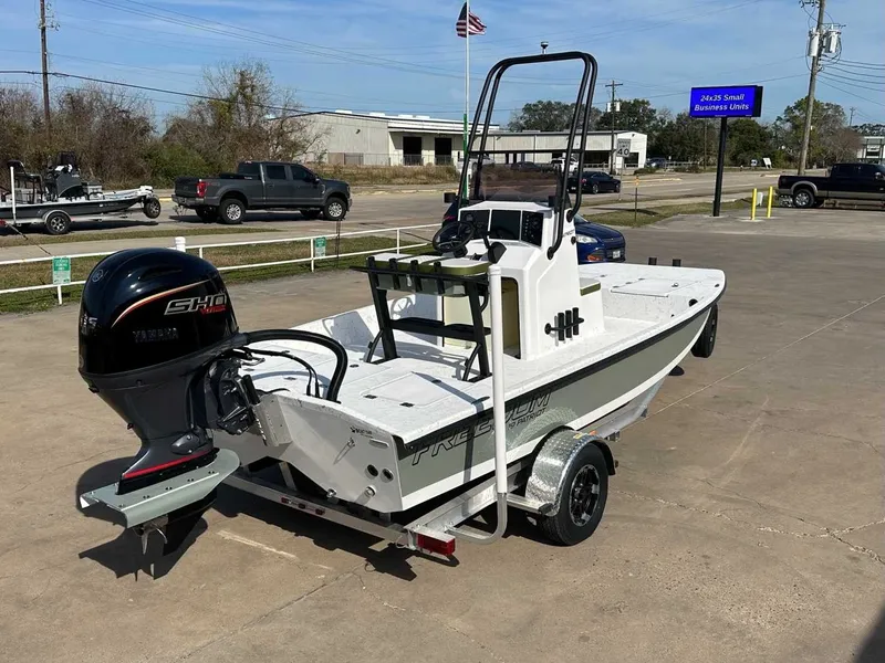 Slide: The Image of 2026 Freedom PATRIOT boat on trailer with Yamaha engine. - 5