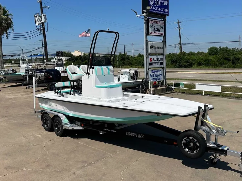 Slide: The Image of Freedom Warrior 2026 boat displayed outdoors on a trailer. - 6