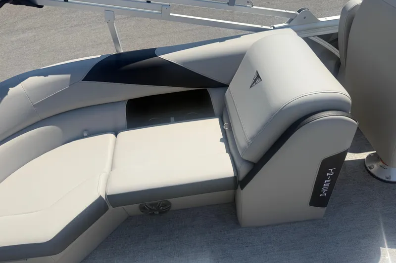 Slide: The Image of Luxurious seating on 2026 Trifecta 22 LE RF LE 2.75 pontoon boat. - 12