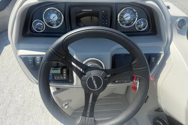 Slide: The Image of Steering wheel and dashboard of 2026 Trifecta 22 LE RF LE 2.75 boat. - 8
