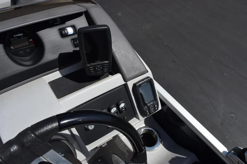 Slide: The Image of Dashboard of 2021 Bennington L 23 Swingback boat with navigation controls. - 10