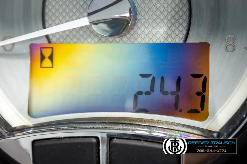 Slide: The Image of Digital gauge display showing 24.3 on a 2025 Bennington LTFBSE boat. - 34