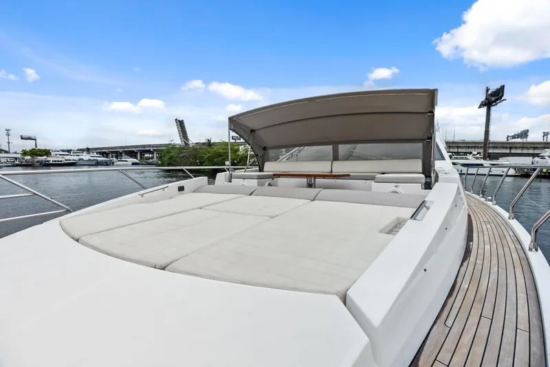 Slide: The Image of Luxurious 2017 Azimut Fly 72 yacht with spacious deck and modern design. - 10