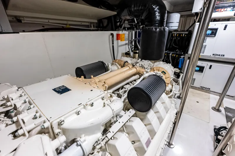 Slide: The Image of Engine room of 2017 Azimut Fly 72 yacht with Kohler generators. - 89