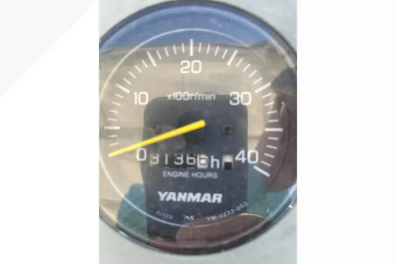 Slide: The Image of Tachometer of 1971 Pacifica 44 Convertible showing 8136 engine hours. - 27