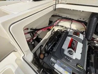 Slide: The Image of Engine compartment of 2023 Bayliner VR5 Bowrider I/O with 4.5L engine. - 2