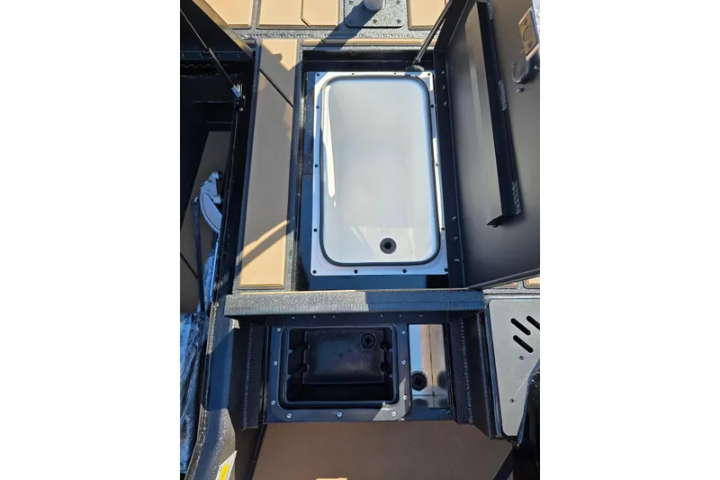 Slide: The Image of Interior compartments of 2026 Excel EX 183, showcasing storage and utility features. - 18