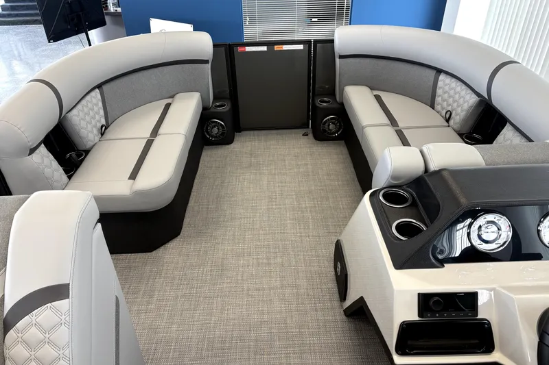 Slide: The Image of Interior of Crest 210L Conquest 2026 with luxurious seating. - 5