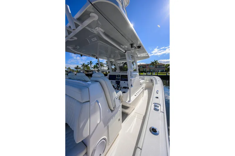 Slide: The Image of 2021 Invincible 39 Open Fisherman boat interior with sleek design and modern features. - 23