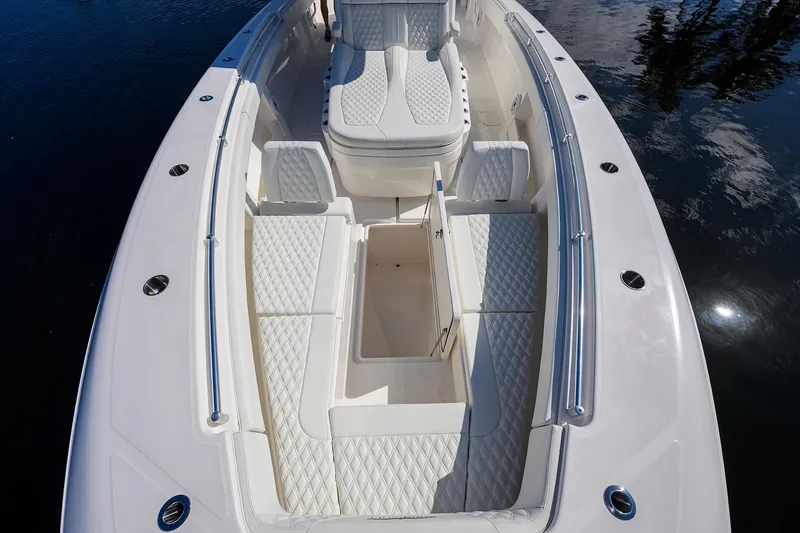 Slide: The Image of 2021 Invincible 39 Open Fisherman boat with spacious seating and sleek design. - 40