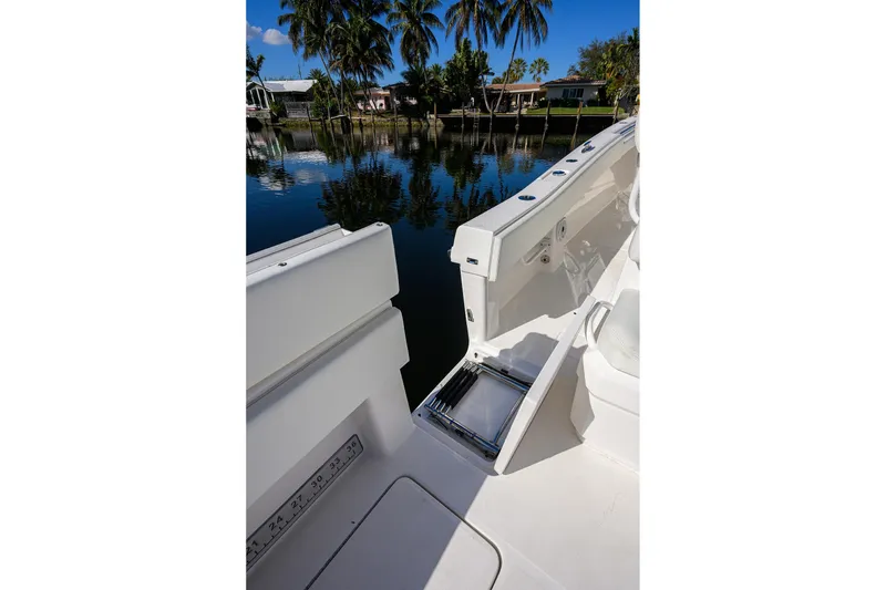 Slide: The Image of 2021 Invincible 39 Open Fisherman boat with open deck and water view. - 61